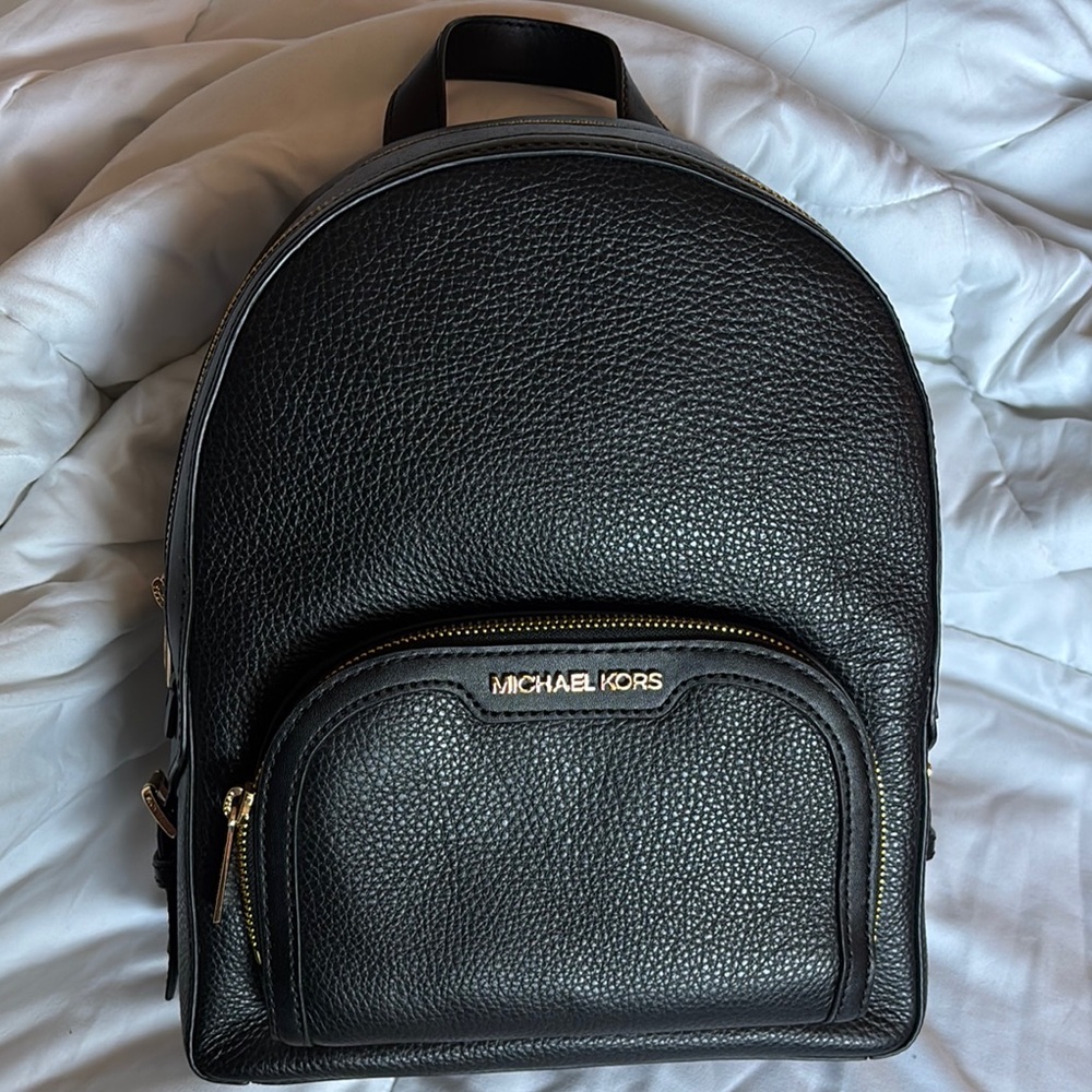 Michael Kors Black Leather Backpack